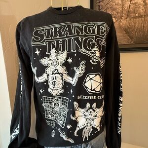 MAD Engine Stranger Things Black Long Sleeve Tee